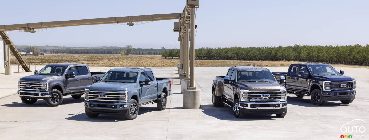 La nouvelle gamme de camionnettes Ford Super Duty en formats F-250, F-350 et avec la finition Tremor